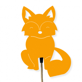 applique murale jaune orangé forme renard