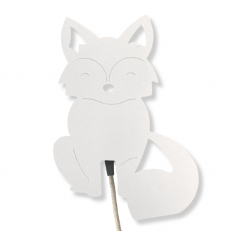 applique murale renard couleur blanc cassé