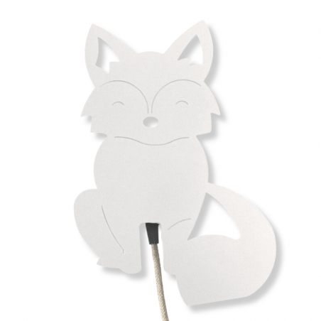 applique murale renard couleur blanc cassé