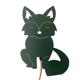 applique murale renard couleur vert sapin