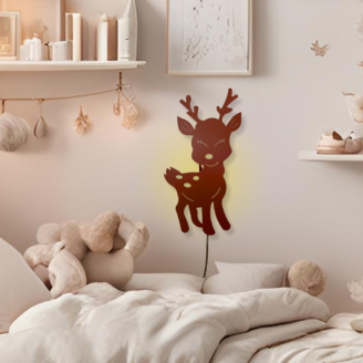 applique murale biche terracotta