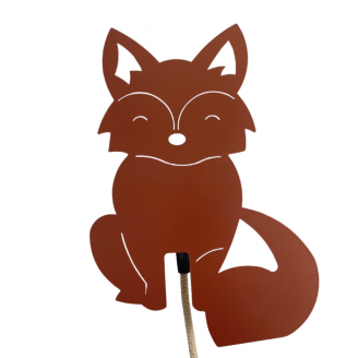 applique murale renard terracotta