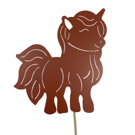 applique murale licorne terracotta