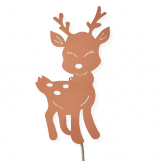 applique murale biche couleur abricot