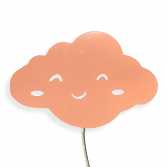applique murale nuage couleur abricot