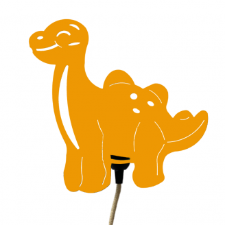 applique murale dinosaure jaune orangé